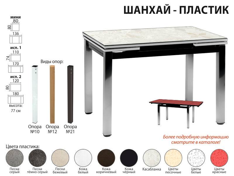 стол обеденный шанхай пластик в Смоленске