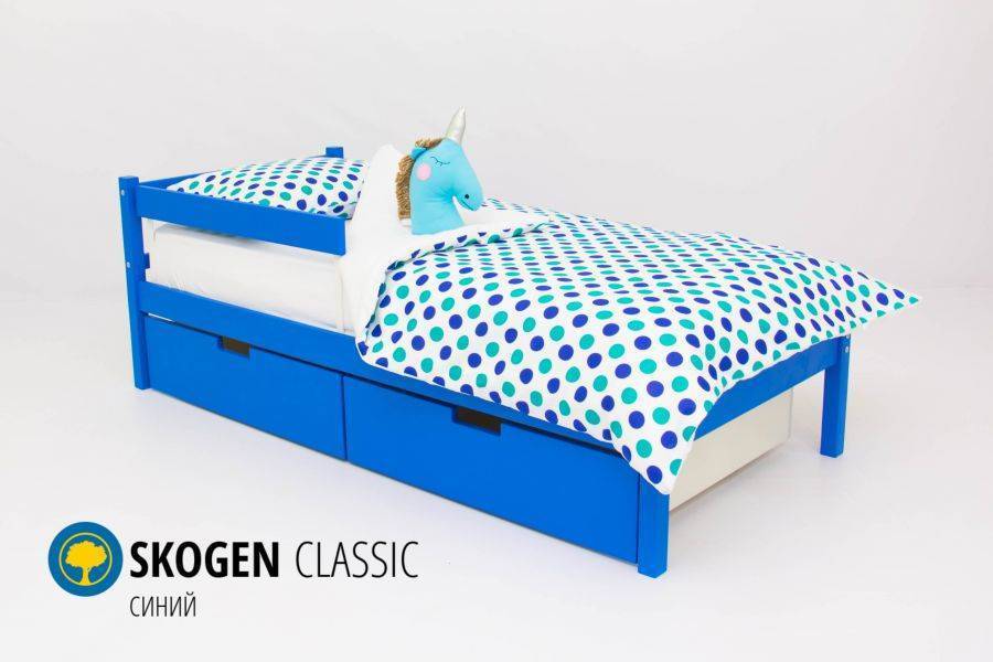 детская кровать skogen classic синий в Смоленске