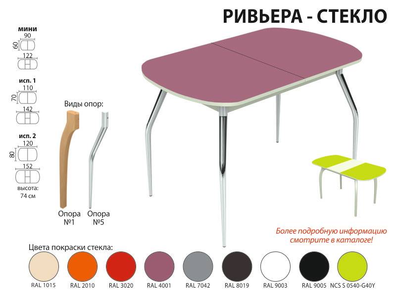 стол обеденный ривьера стекло в Смоленске