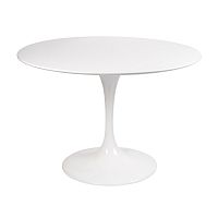 стол eero saarinen style tulip table mdf d100 глянцевый белый в Смоленске