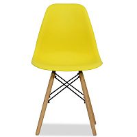 стул деревянный pc-015 желтый ножки дерево (eames style) в Смоленске