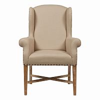 кресло мягкое с ушами french wing chair бежевое в Смоленске