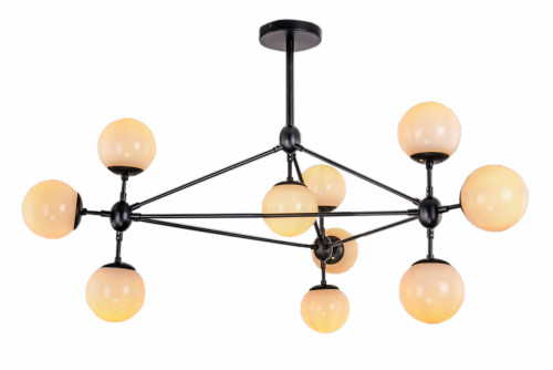 люстра modo 10 black+white черная, белые плафоны в Смоленске