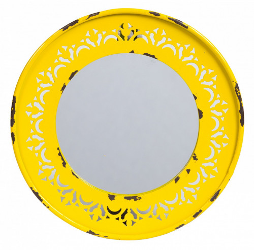 зеркало круглое металлическое желтое fiesta yellow в Смоленске