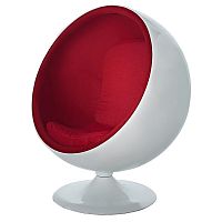 кресло-шар eero ball chair бело-красное в Смоленске