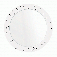 зеркало с рисунком белое круглое черные точки pois в Смоленске