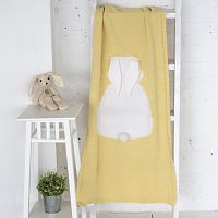 плед зайка 60*90 св.желтый+белый в Смоленске