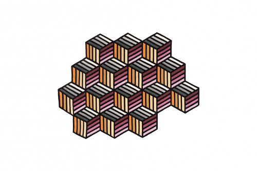 ковер parquet hexagon orange 305x188 от gan в Смоленске