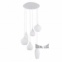 подвесная люстра ideal lux soft sp6 bianco в Смоленске