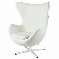 кресло egg chair by arne jacobsen белое в Смоленске