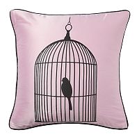 подушка с птичкой в клетке birdie in a cage pink в Смоленске