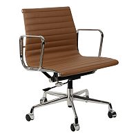 кресло eames style коричневая кожа в Смоленске