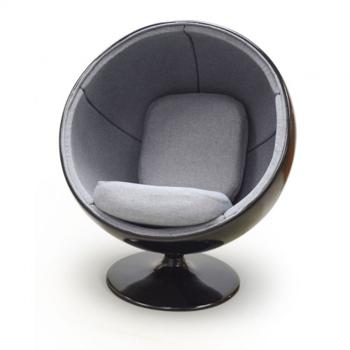 кресло ball chair черно-серое в Смоленске