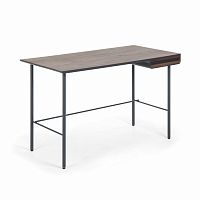 стол mahon desk ореховый шпон, mdf матовый графит в Смоленске