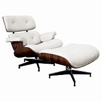 кресло lounge chair & ottoman белое в Смоленске