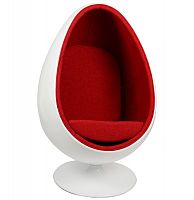 кресло ovalia egg style chair красное в Смоленске