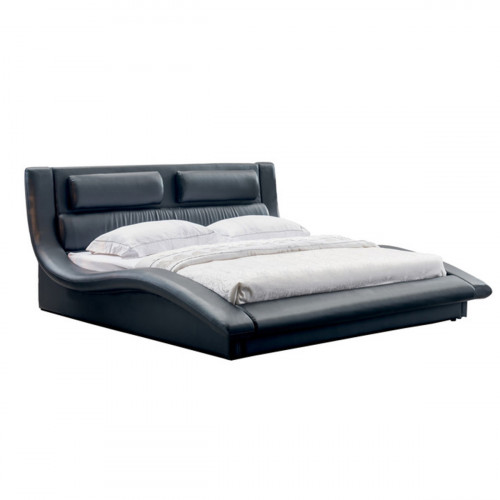 кровать двуспальная 160х200 из экокожи черная mars в Смоленске