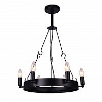 дизайнерская подвесная люстра arte lamp bastiglia a8811sp-6bk черная в Смоленске