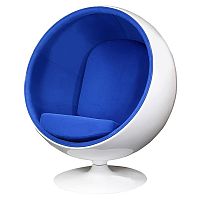 кресло eero ball chair синее с белым в Смоленске