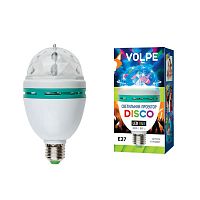 светодиодный светильник-проектор (09839) volpe disko uli-q301 03w/rgb/e27 white в Смоленске