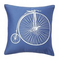 подушка с ретро-велосипедом retro bicycle blue в Смоленске