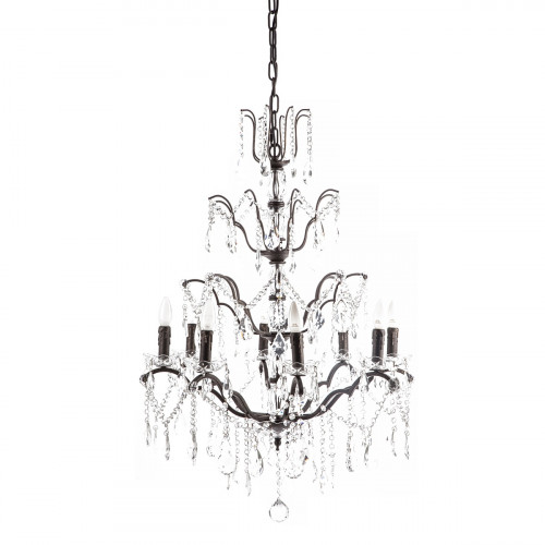 люстра maria theresa grande 8 lamps чёрная, прозрачная в Смоленске