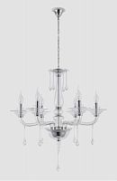 подвесная люстра crystal lux monica sp6 chrome/transparent в Смоленске