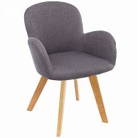 стул деревянный стул asia wooden legs / grey fabric в Смоленске