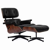 кресло eames style lounge chair & ottoman черное в Смоленске