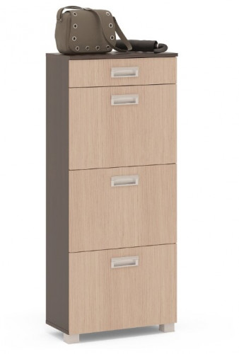 тумба для обуви сто-3м, цвет дуб венге/белёный дуб в Смоленске