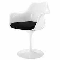 стул eero saarinen style tulip armchair черная подушка в Смоленске