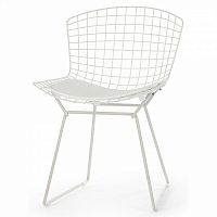 стул bertoia side кожаный standart белый в Смоленске