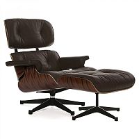 кресло eames style lounge chair палисандр коричневое в Смоленске