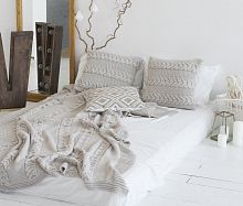 комплект плед с косами (180*220) и 2 наволочки (50*50) лён в Смоленске