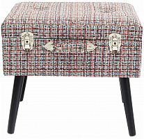 kare design пуф suitcase, коллекция "чемодан" 50*45*35, полиэстер, лен, полиуретан, сосна, красный в Смоленске