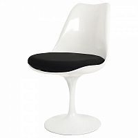 стул eero saarinen style tulip chair черная подушка в Смоленске