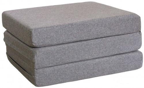 пуф шарм-дизайн матрас мобильный шаг велюр серый в Смоленске