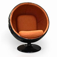 кресло ball chair черно-коричневое в Смоленске