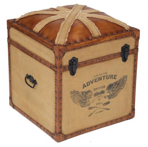 пуфик с ящиком для хранения tetchair secret de maison union-jack натуральная кожа в Смоленске