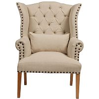 кресло quinn tufted armchair бежевое в Смоленске