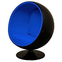 кресло eero ball chair синее с черным в Смоленске