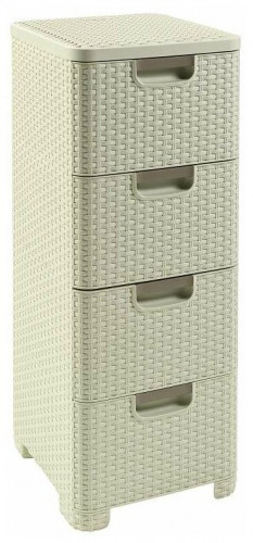 комод c 4 отделениями rattan style кремовый в Смоленске