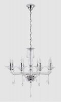 подвесная люстра crystal lux monica sp8 chrome/transparent в Смоленске