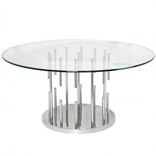 стол журнальный grozdi прозрачный, хром в Смоленске